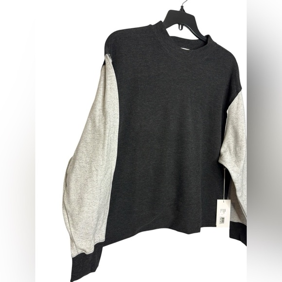 Johnny Was Calme Soft Black Grey Mock Neck Cozy Sweatshirt Size XL NWT - Picture 3 of 12